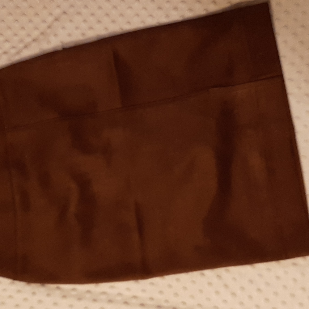 Ann Taylor Factory Brown Suede-cloth Pencil Skirt